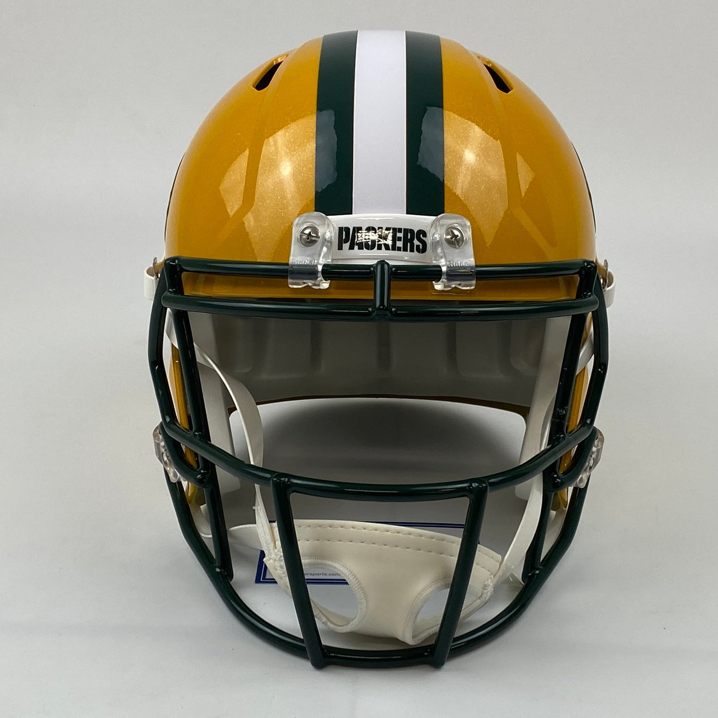 Autographed/Signed Aaron Rodgers Green Bay Packers Full Size Replica Football Helmet FS F/S Steiner Sports COA