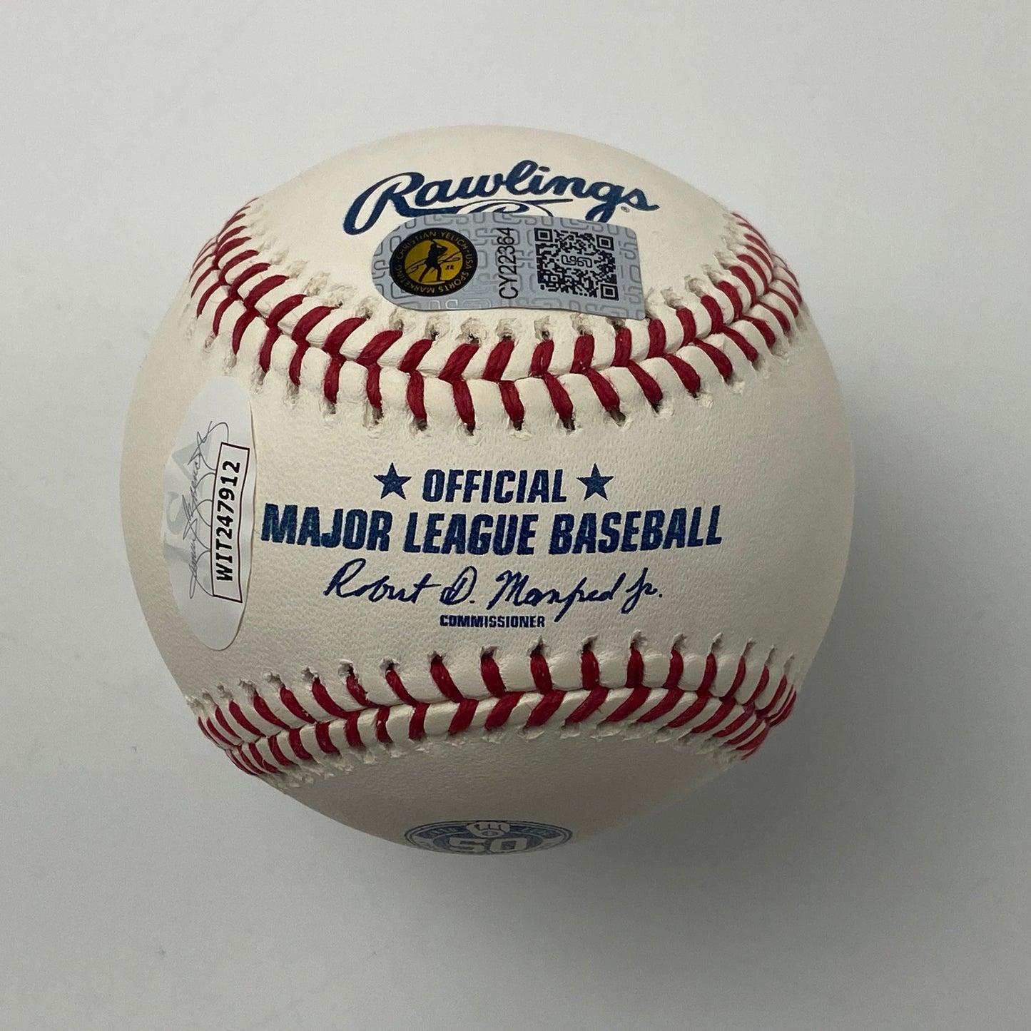 Autographed/Signed Christian Yelich Brewers 50th Anniversary Rawlings Official Major League Baseball ROML JSA COA