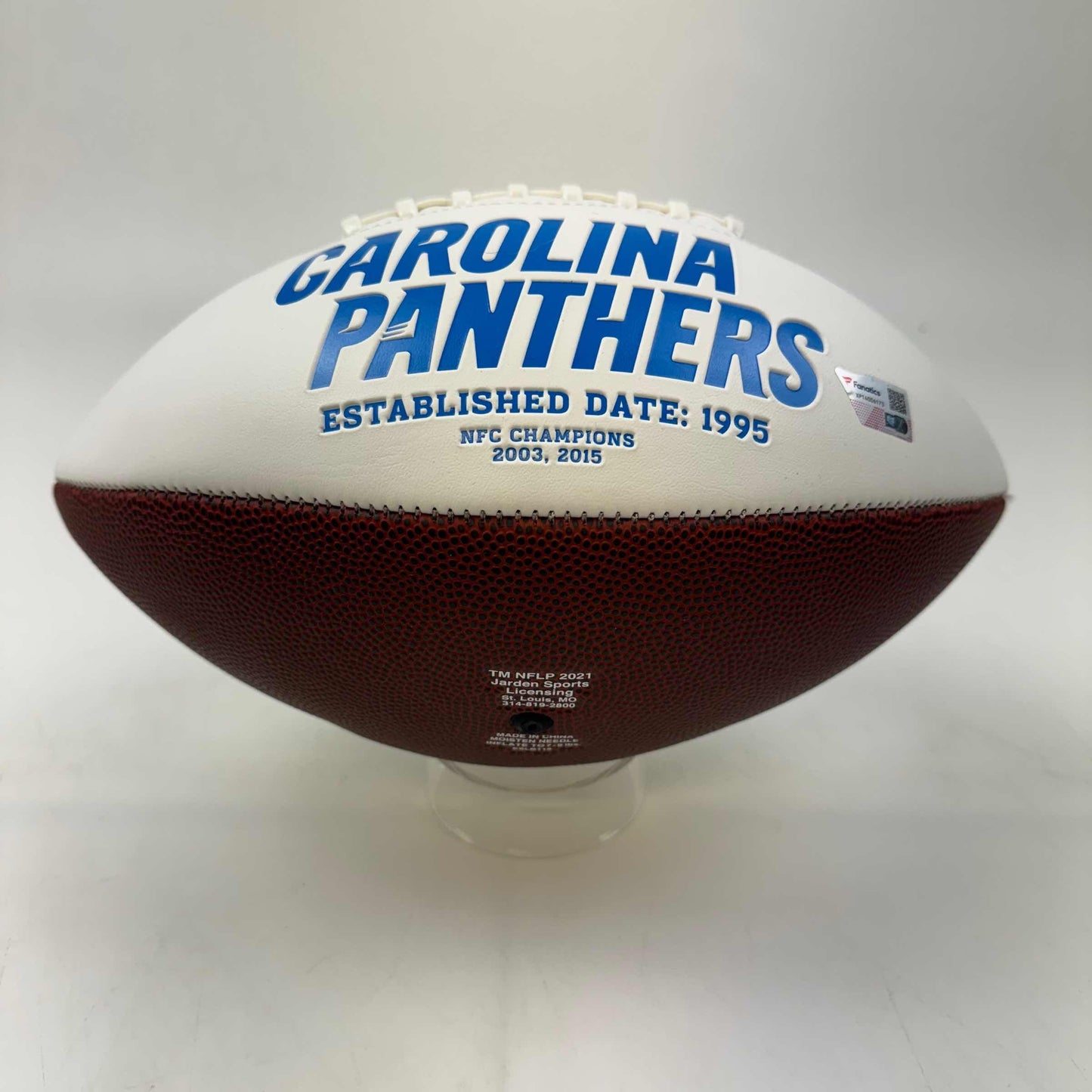 Autographed/Signed Bryce Young Carolina Panthers Full Size F/S White Panel Logo Football Fanatics COA