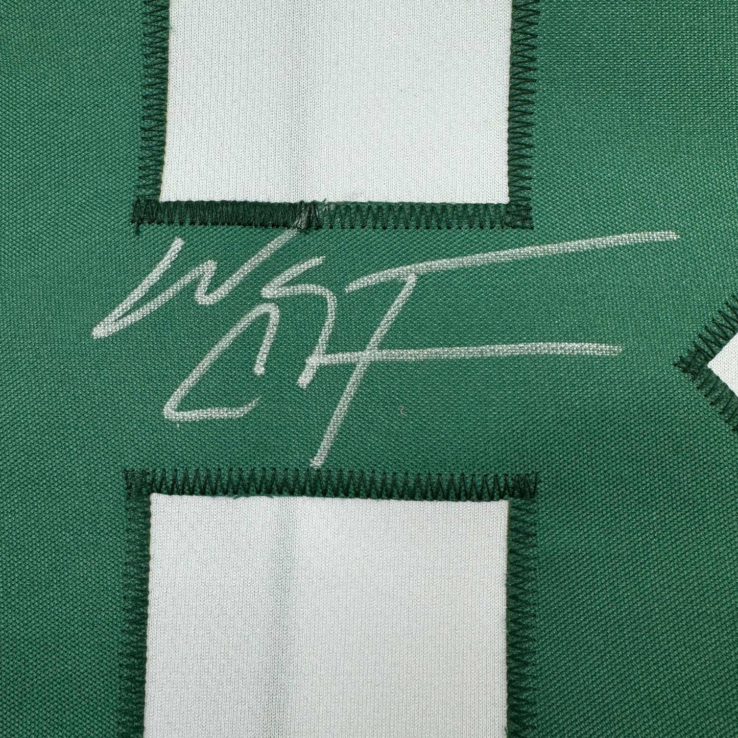 Framed Autographed/Signed Wayne Chrebet 35x39 New York White Football Jersey JSA COA