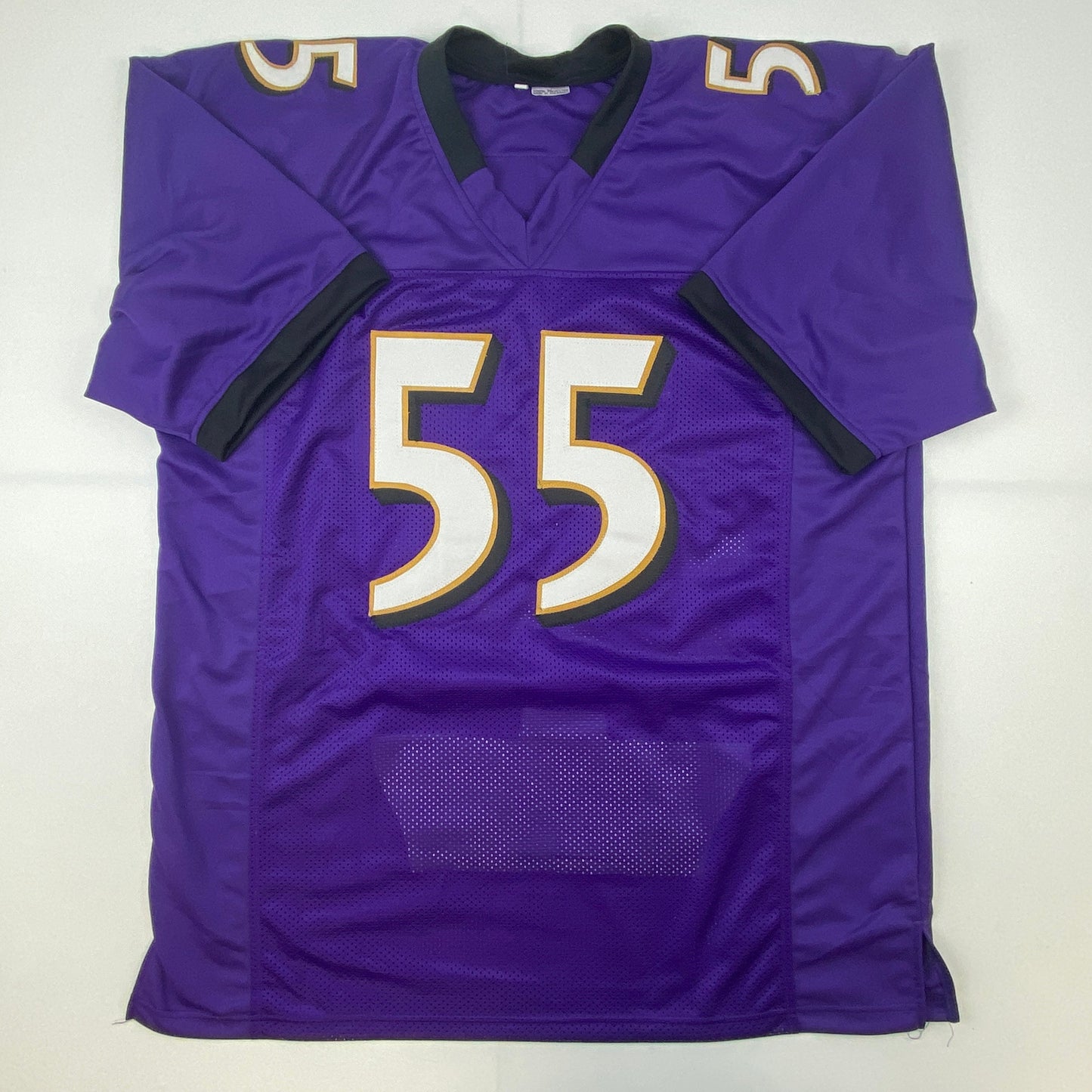 Autographed/Signed Terrell Suggs Baltimore Purple Stat Football Jersey JSA COA