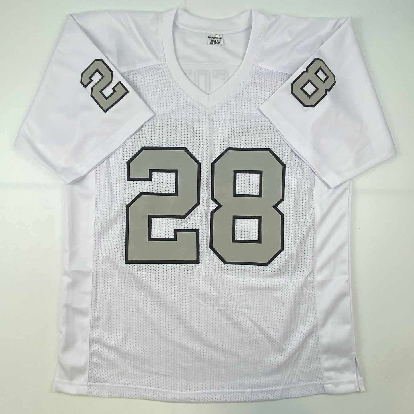 Autographed/Signed Josh Jacobs Las Vegas Oakland Color Rush Football Jersey Beckett BAS COA