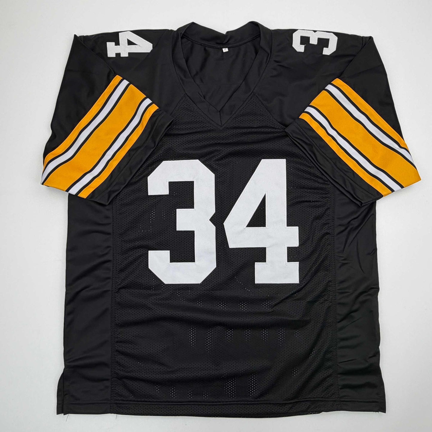 Autographed/Signed Andy Russell Pittsburgh Black Football Jersey Beckett BAS COA