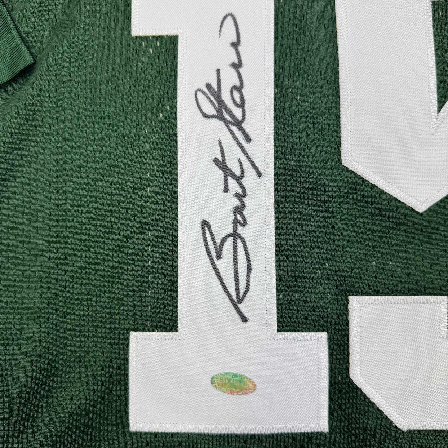 Autographed/Signed Bart Starr Green Bay Green Football Jersey Steiner COA