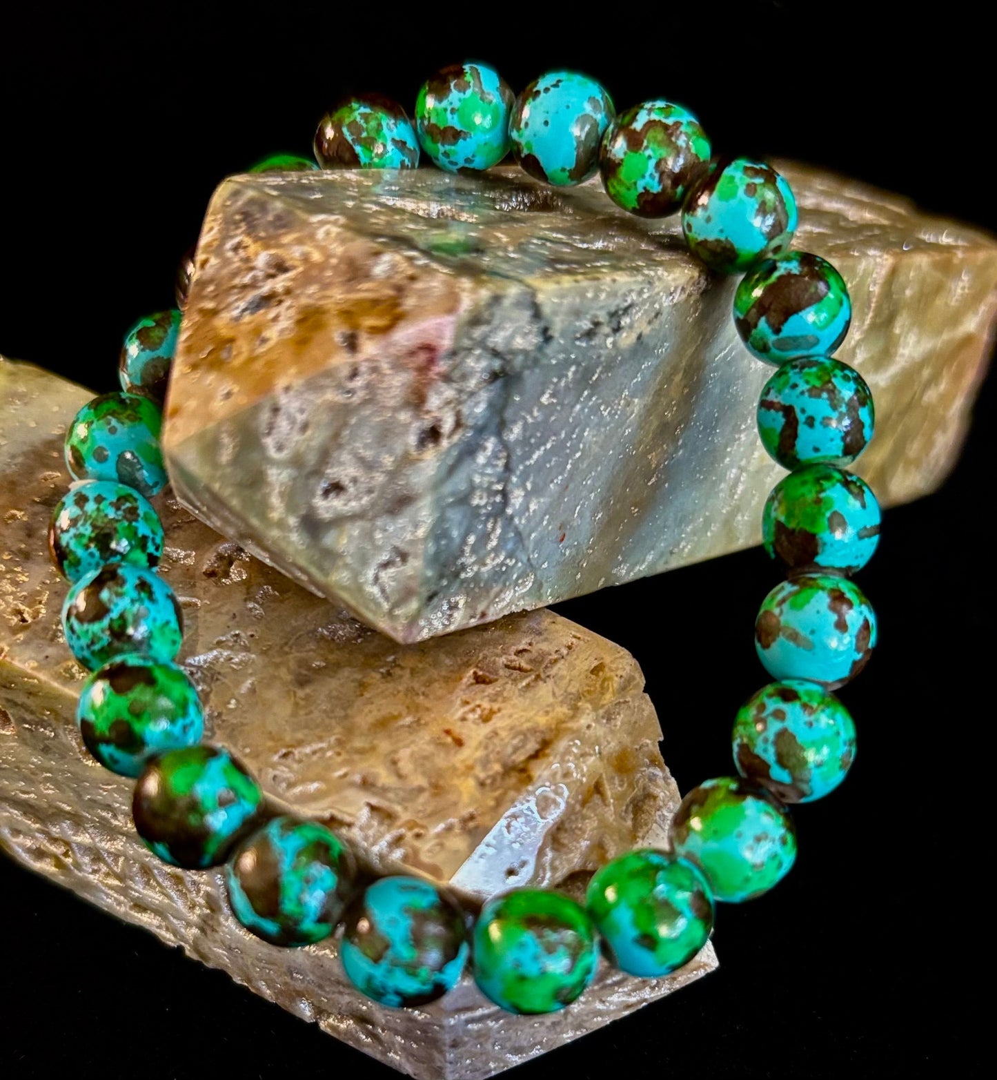 Bohemian Beach Vibes Anti-Anxiety Bracelet – 8mm Calming Beads for Medium Wrists 🌴💆♀️🌊