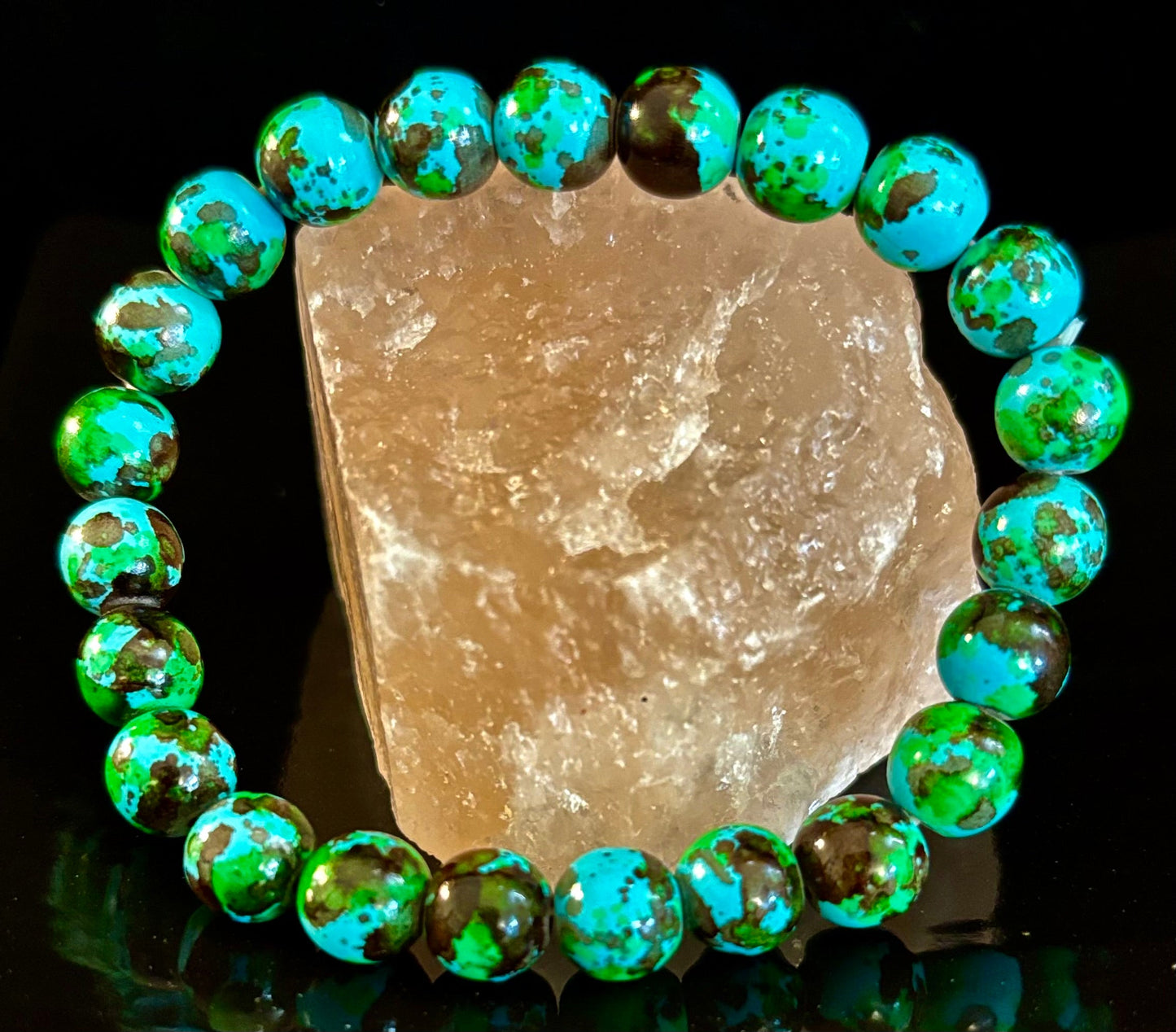 Bohemian Beach Vibes Anti-Anxiety Bracelet – 8mm Calming Beads for Medium Wrists 🌴💆♀️🌊