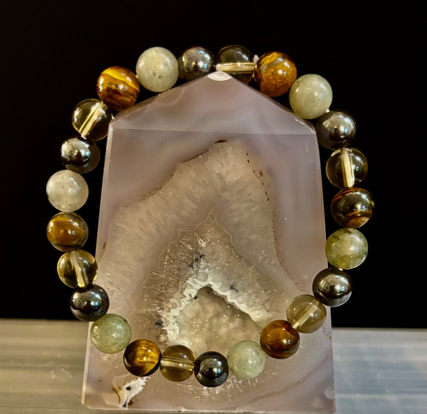 Sterling Silver Bezeled Rough Pyrite Ring - Size 6 - Protective, Abundant & Grounding