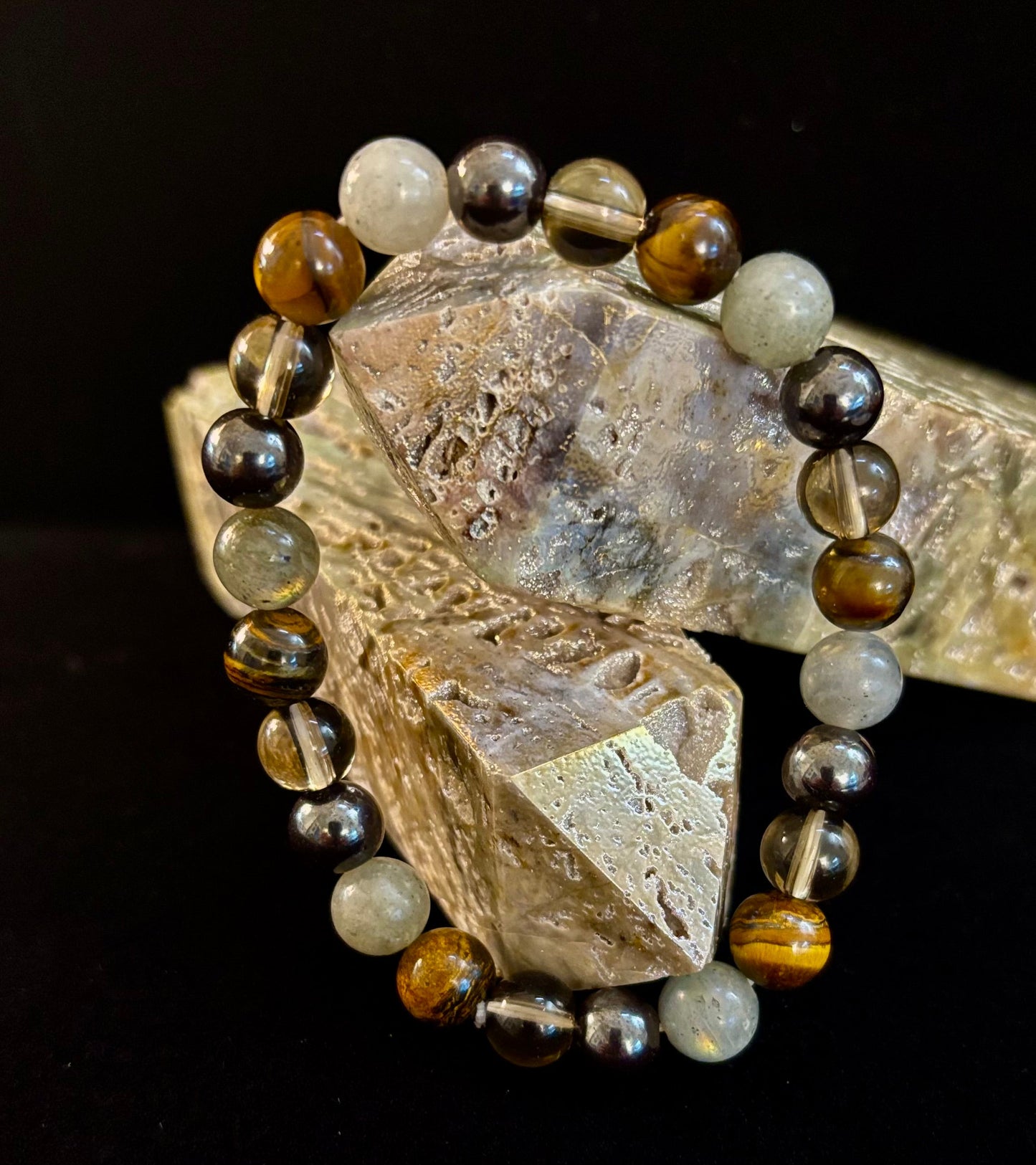 Bohemia Tiger's Eye & Labradorite Protection Bracelet – Medium Wrists