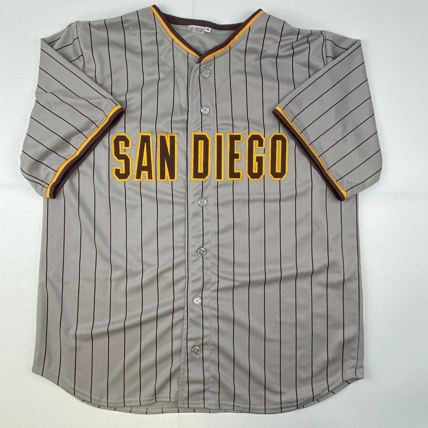 Autographed/Signed Fernando Tatis Jr. San Diego Grey Pinstripe Baseball Jersey JSA COA