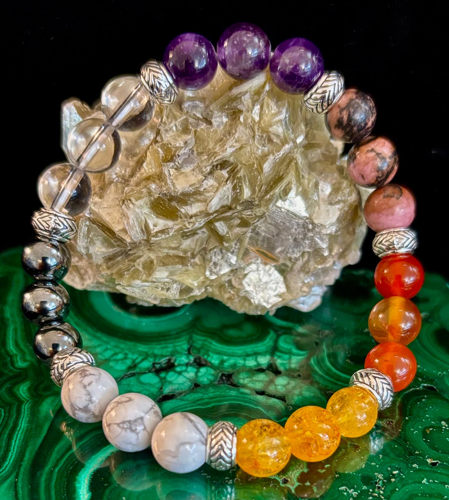 Menopause Relief & Support Bracelet – 8mm Natural Gemstones for Balance & Wellness