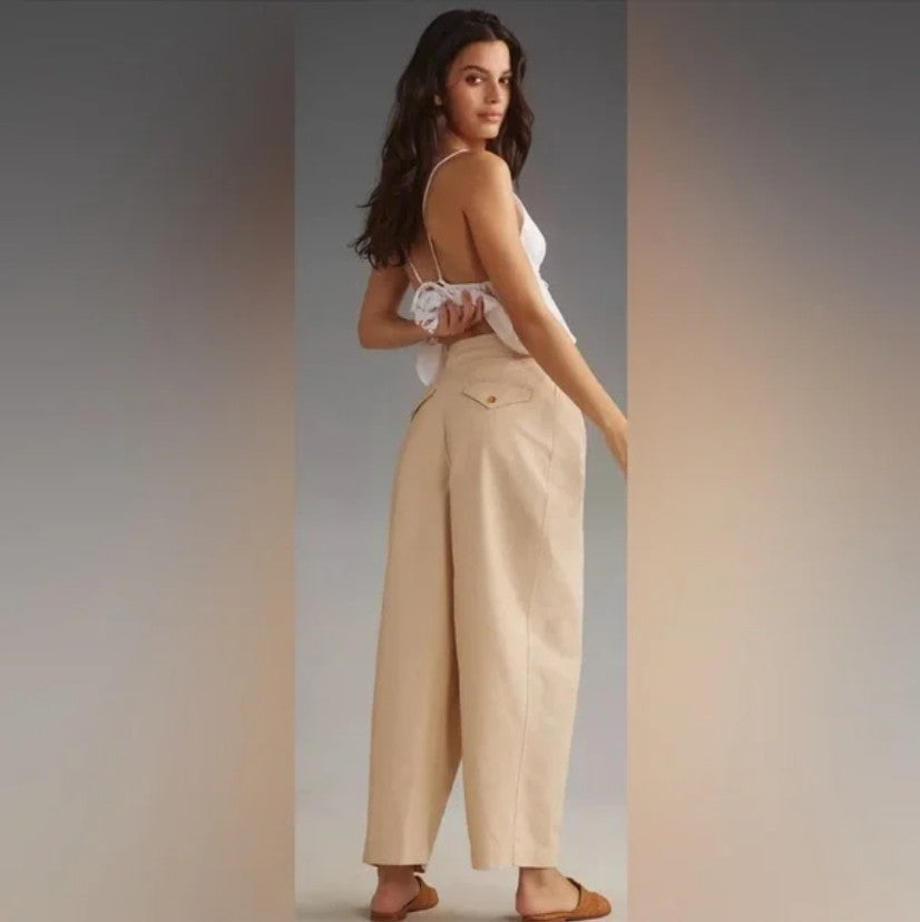 Anthropologie Women's Maeve Utility Barrel trousers