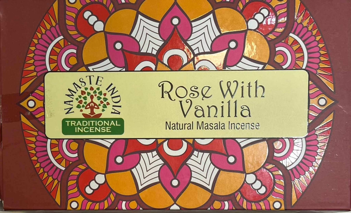 Incense Stick - Namaste India - Rose with Vanilla