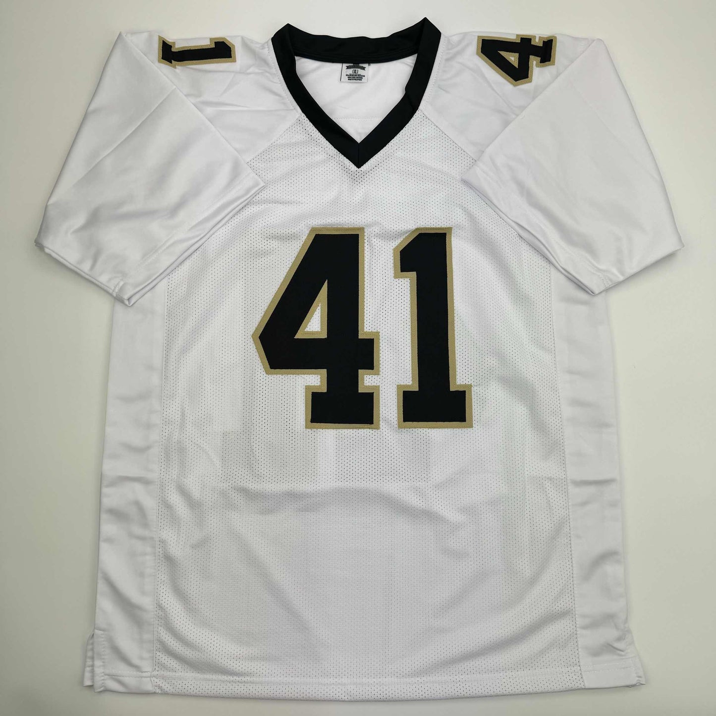 Autographed/Signed Alvin Kamara New Orleans White Football Jersey Beckett BAS COA