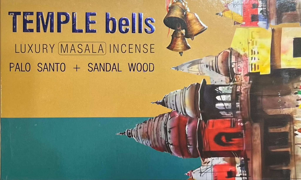 Incense Stick - Namaste India Temple Bells - Palo Santo + Sandalwood
