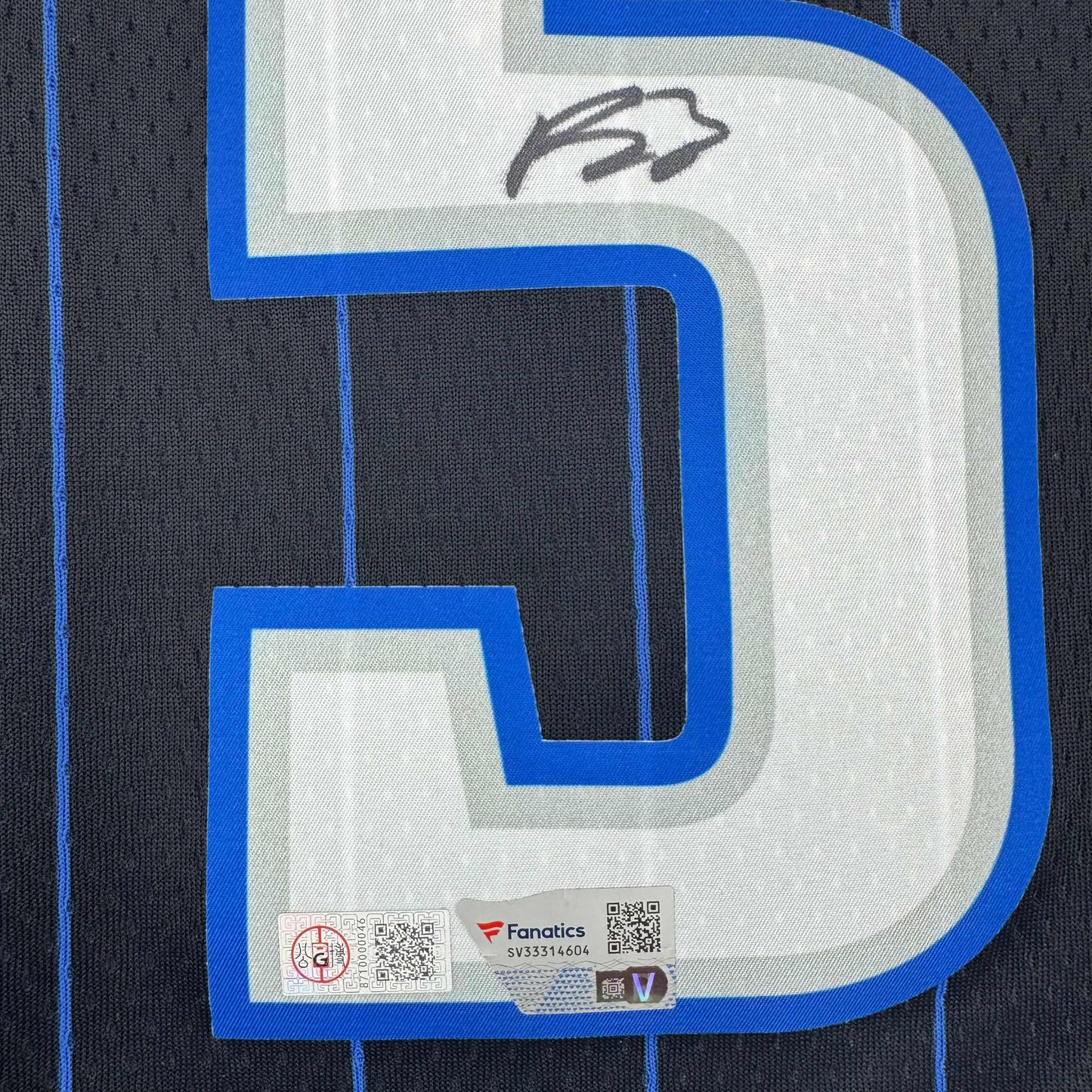 Autographed/Signed Paolo Banchero Orlando Black Magic Nike Jersey Fanatics COA