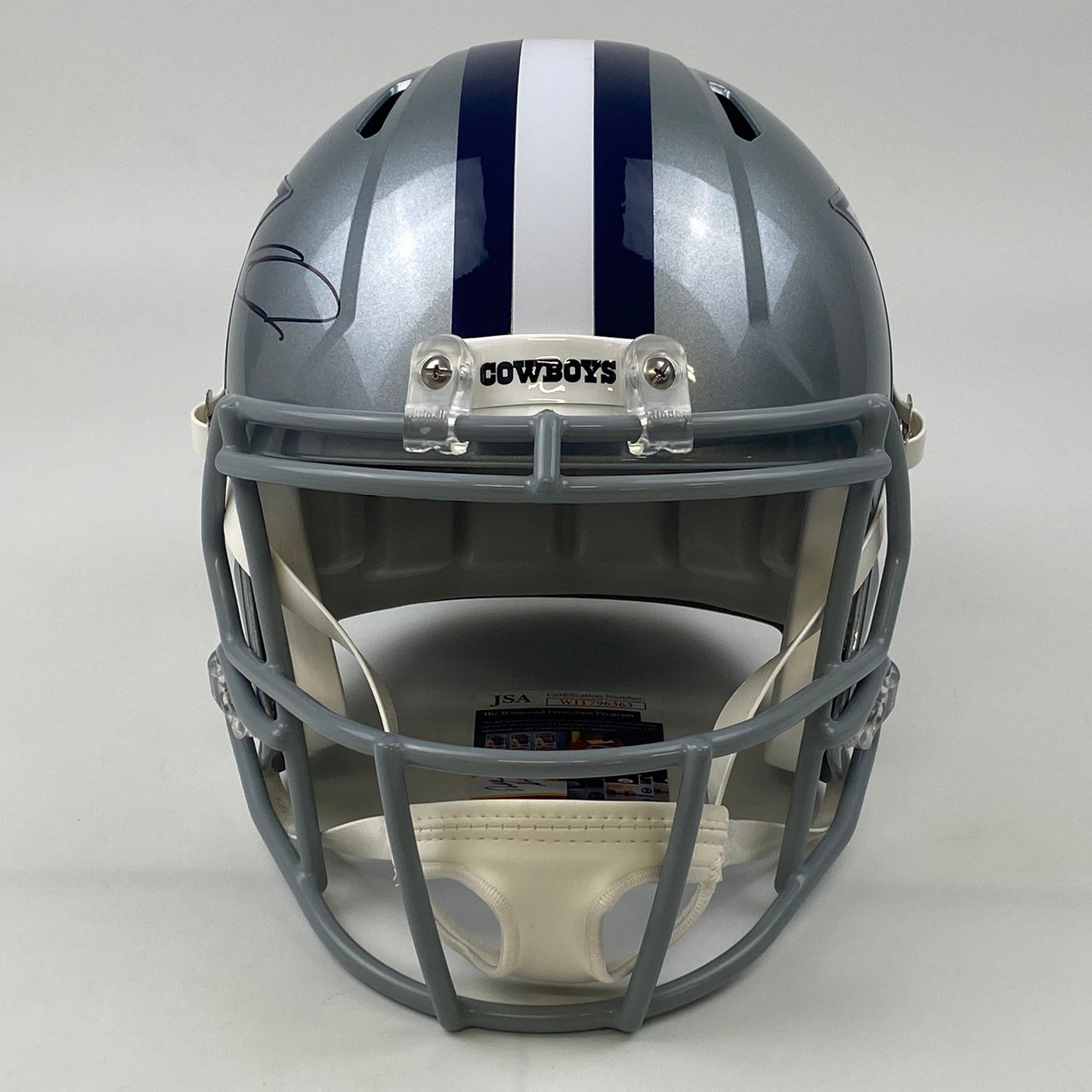 Autographed/Signed CeeDee Lamb Dallas Cowboys Full Size FS F/S Replica Football Helmet JSA COA