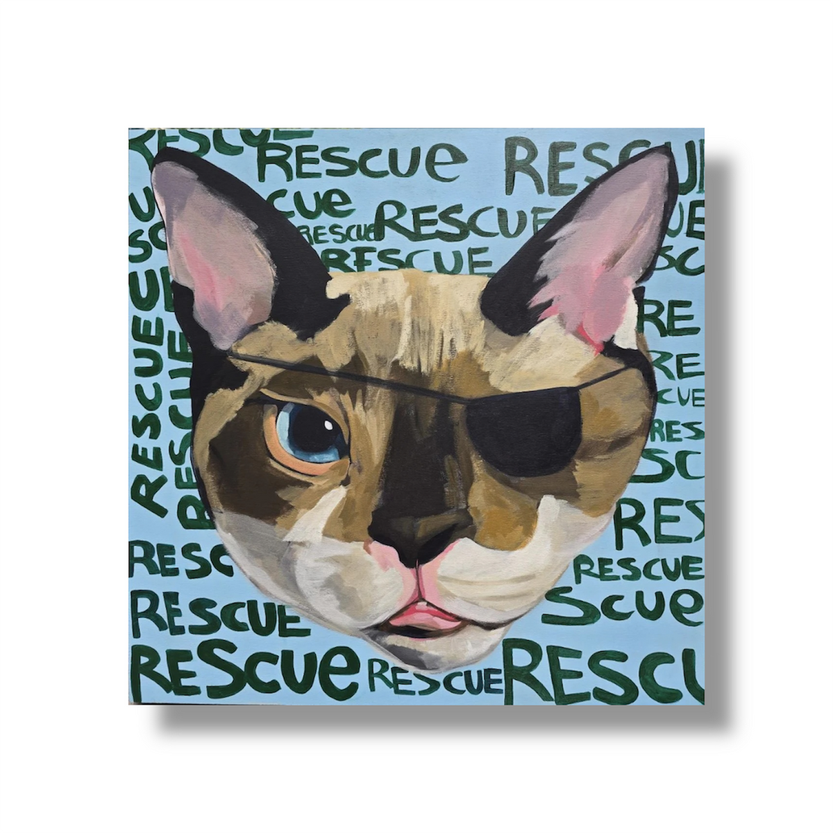 RESCUE The One Eyed Cat Sticker