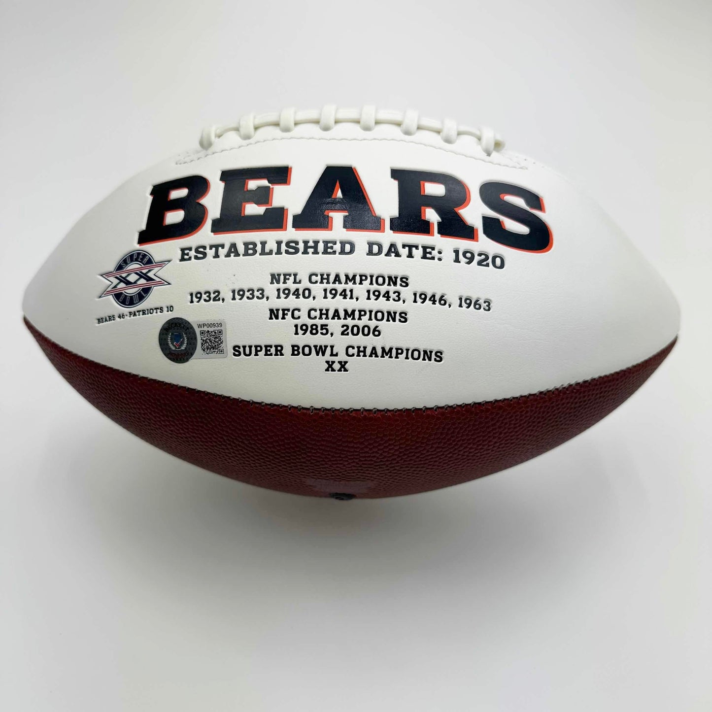 Autographed/Signed D.J. DJ Moore Chicago Bears Full Size F/S White Panel Logo Football JSA COA