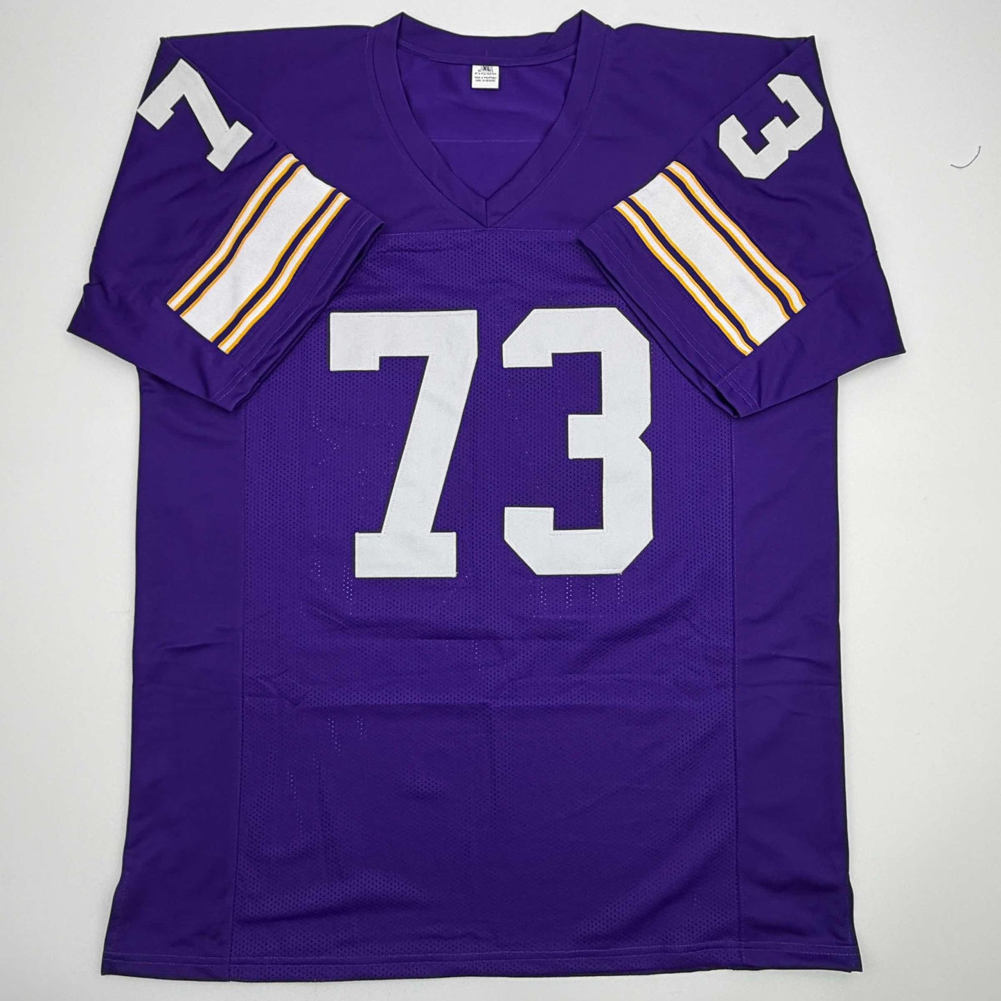 Autographed/Signed Ron Yary HOF 01 Minnesota Purple Football Jersey JSA COA