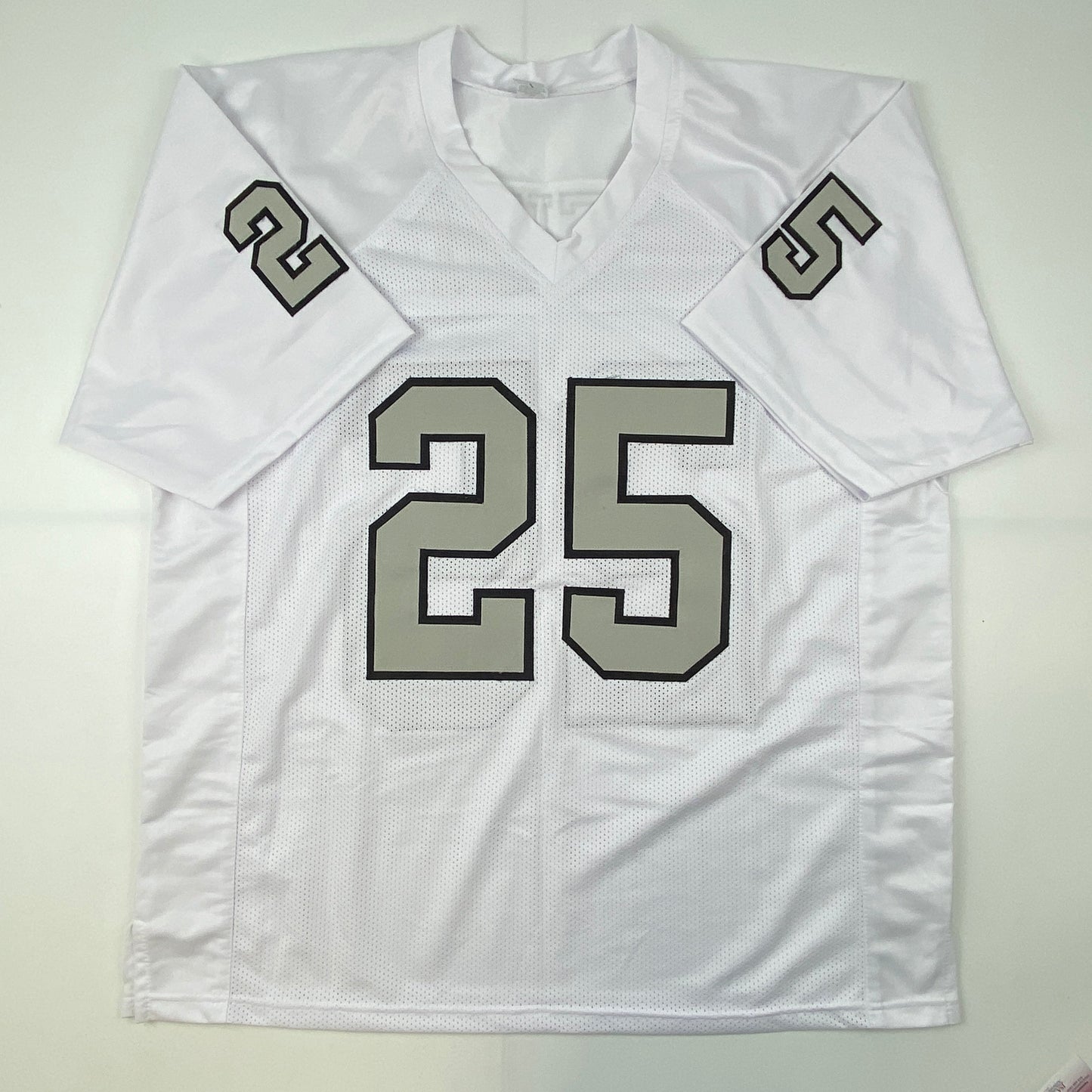 Autographed/Signed Trevon Moehrig Las Vegas Oakland White Color Rush Football Jersey JSA COA