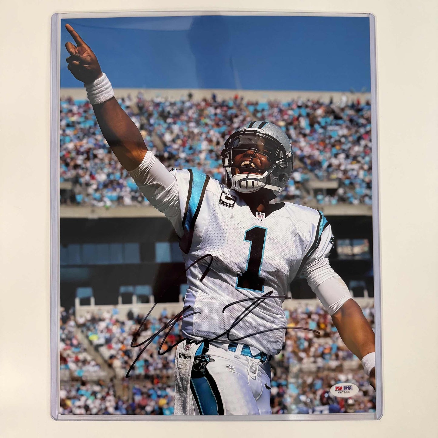 Autographed/Signed Cam Newton Carolina Panthers 11x14 Football Photo PSA/DNA COA