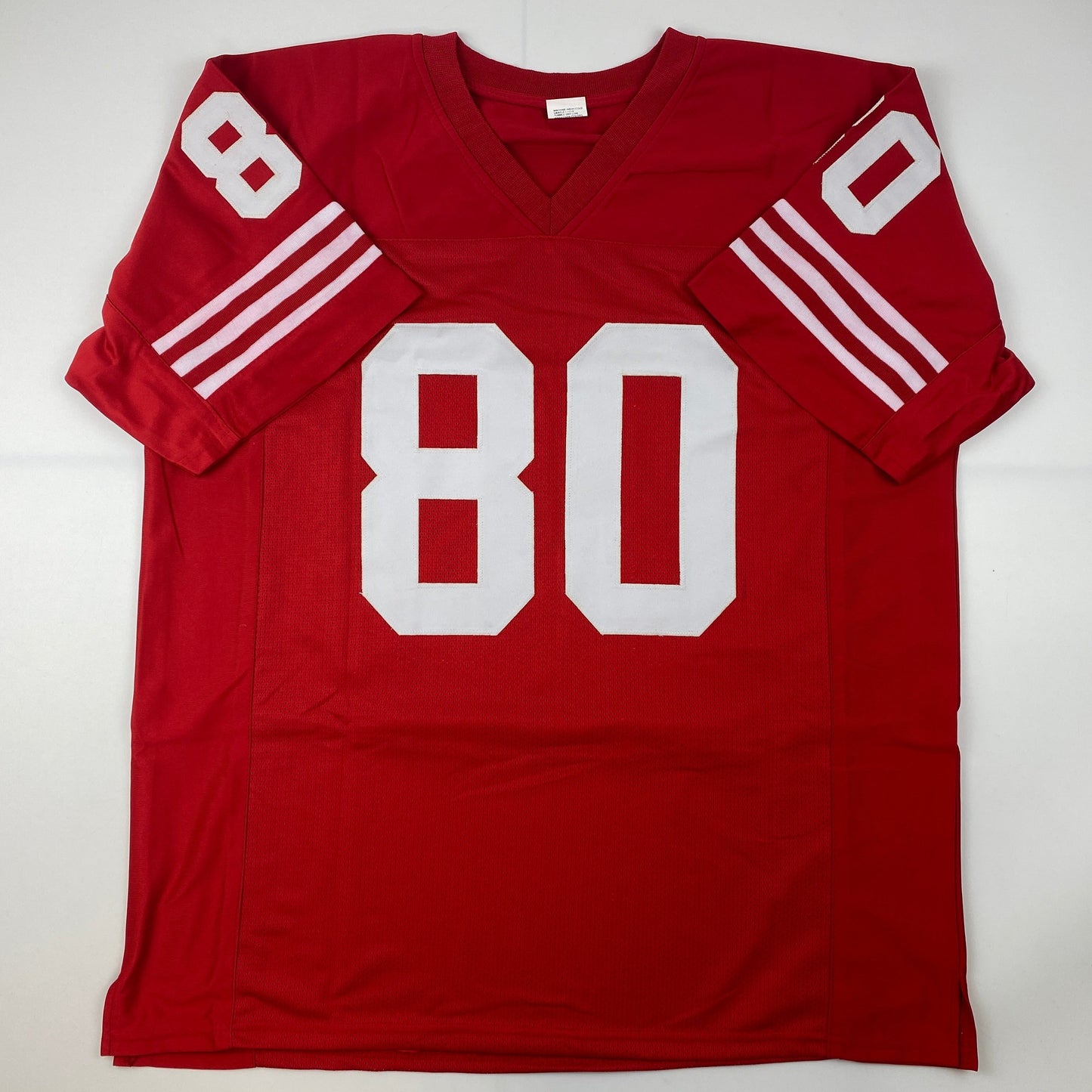 Autographed/Signed Jerry Rice San Francisco Red Football Jersey JSA COA