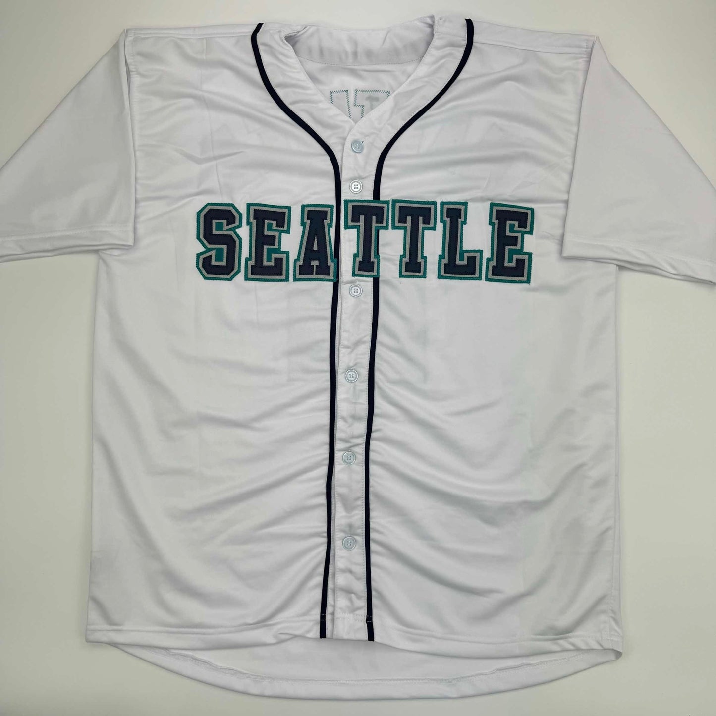 Autographed/Signed Edgar Martinez Seattle White Baseball Jersey JSA COA