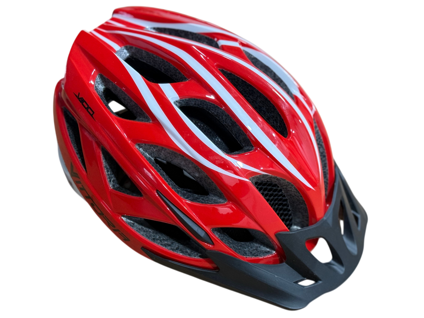 Vittoria V300 Road Cycling Helmet (Shiny Red/White)