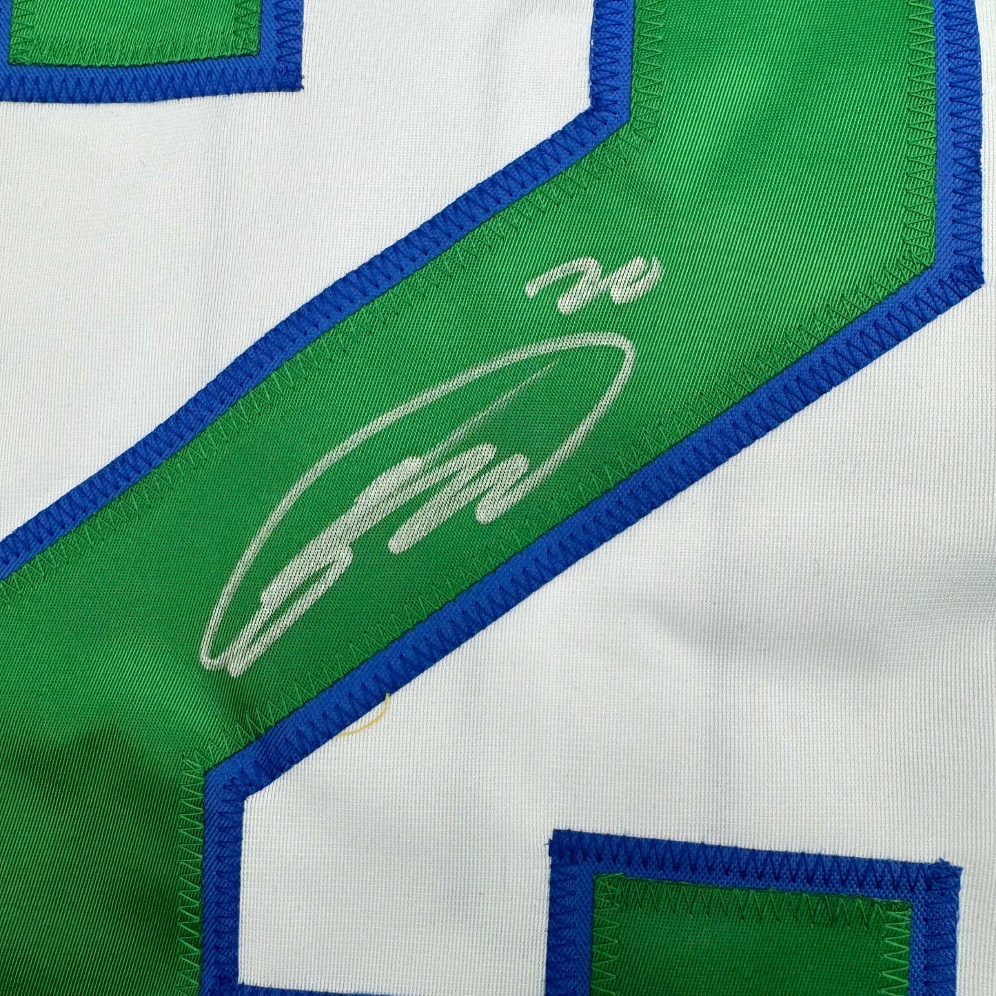 Framed Autographed/Signed Sebastian Aho 35x39 Hartford White Retro Hockey Jersey JSA COA