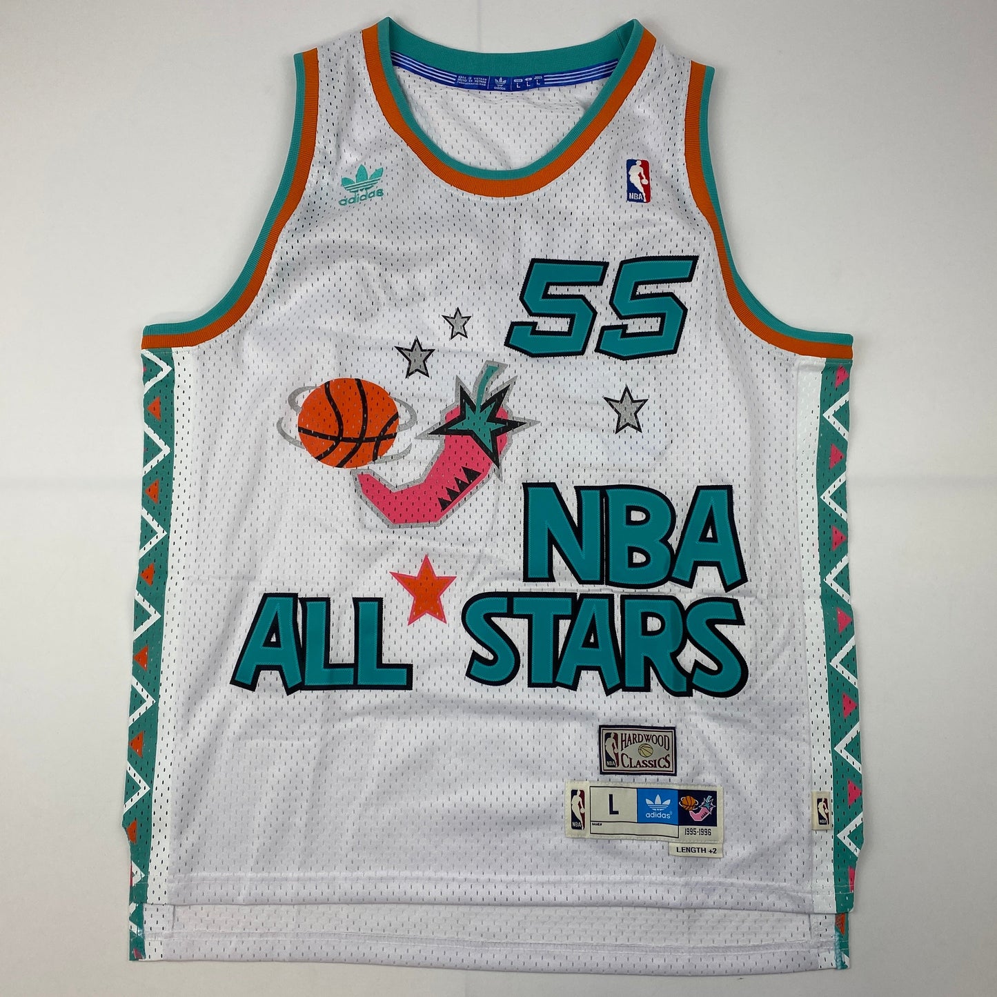 Autographed/Signed Dikembe Mutombo 1995 All-Star Game White Authentic Basketball Jersey PSA/DNA COA