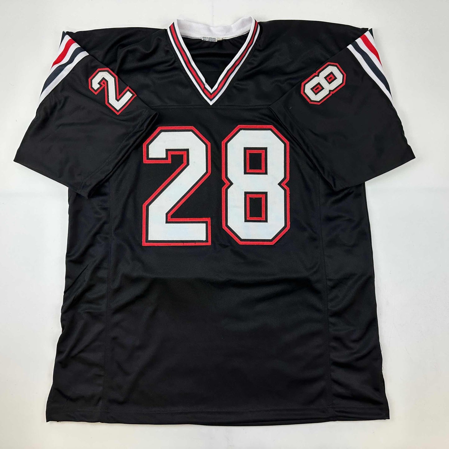 Autographed/Signed Marshall Faulk San Diego State Black Stat College Football Jersey JSA COA