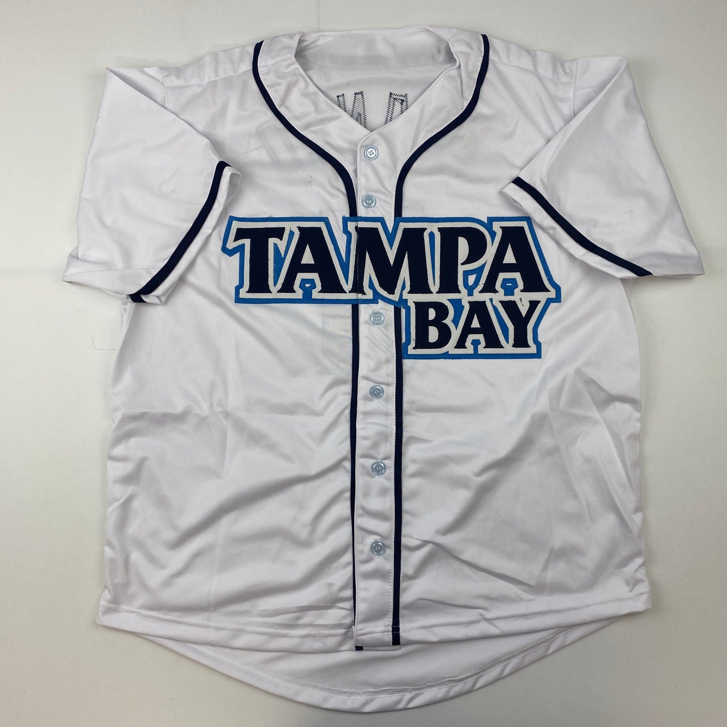 Autographed/Signed Wander Franco Tampa Bay White Baseball Jersey JSA COA