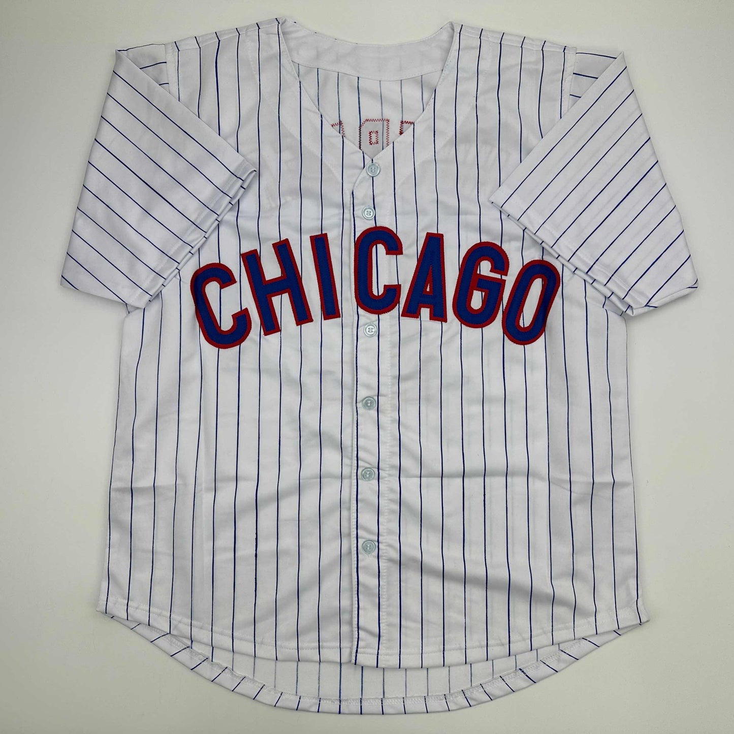 Autographed/Signed Nico Hoerner Chicago Pinstripe Baseball Jersey Beckett BAS COA