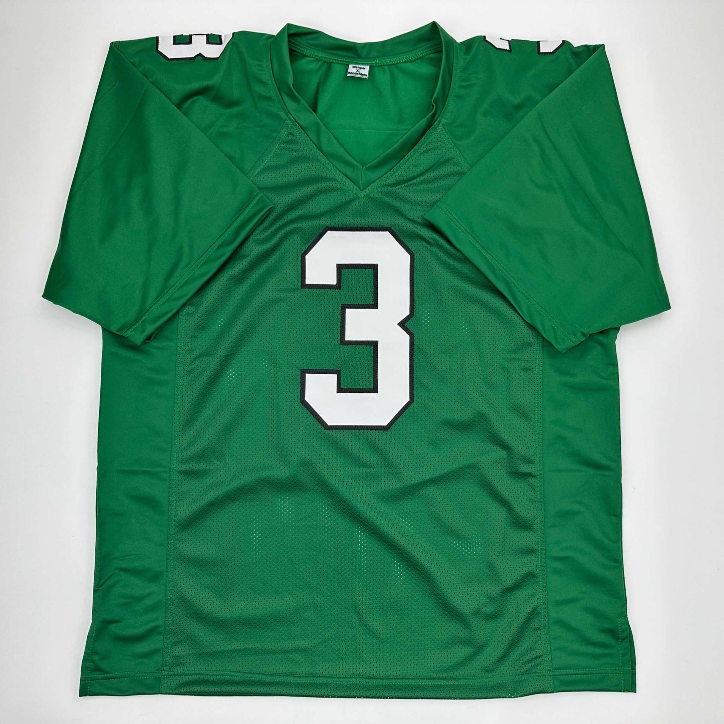 Autographed/Signed Nolan Smith Jr. Philadelphia Kelly Green Football Jersey JSA COA