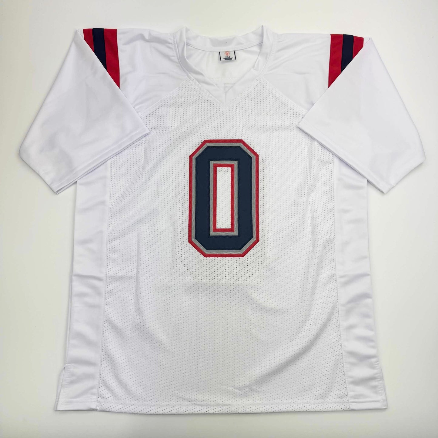 Autographed/Signed Christian Gonzalez New England White Football Jersey Beckett BAS COA