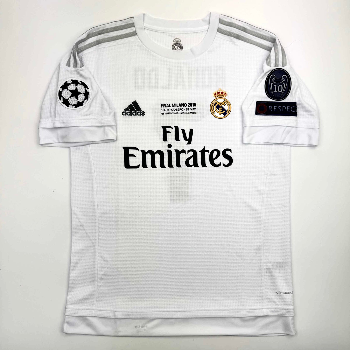 Autographed/Signed Cristiano Ronaldo Real Madrid White Soccer Jersey Beckett BAS COA