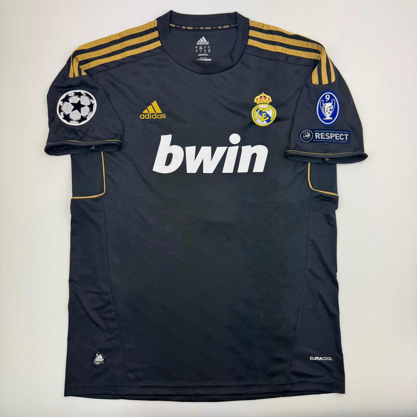 Autographed/Signed Cristiano Ronaldo Real Madrid Black Soccer Jersey Beckett BAS COA