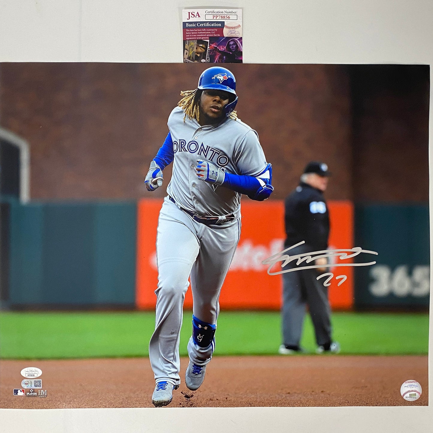 Autographed/Signed Vladimir Guerrero Jr. Toronto Blue Jays 16x20 Baseball Photo JSA COA #2