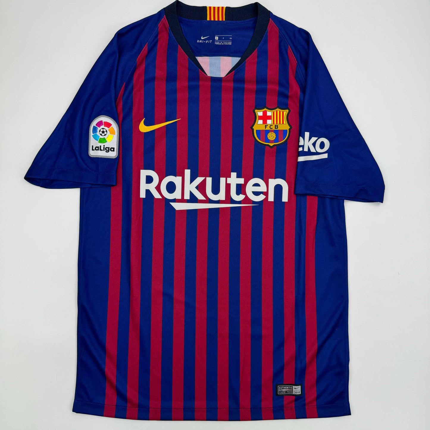 Autographed/Signed Sergio Kun Aguero FC Barcelona Red/Blue Soccer Futbol Jersey Beckett BAS COA #2