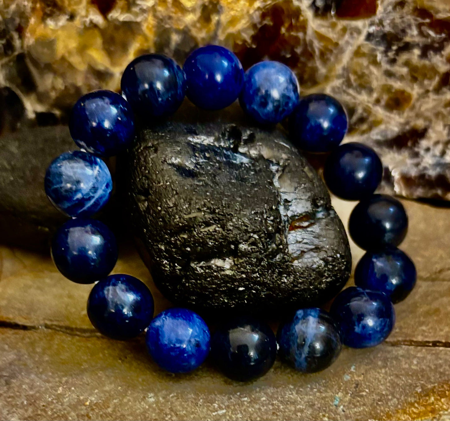 Sodalite Gemstone Bracelet – Intuition, Truth & Emotional Balance