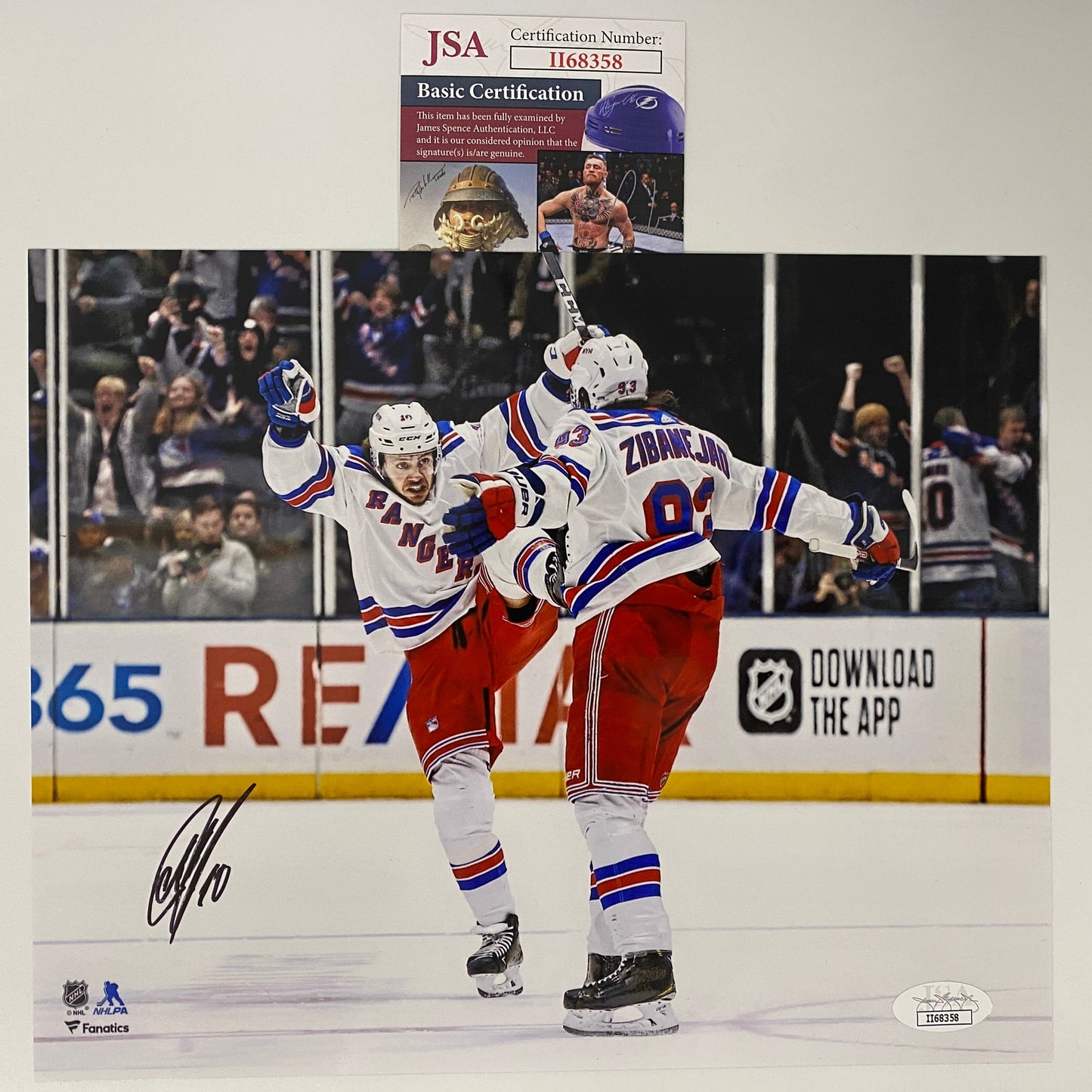 Autographed/Signed Artemi Panarin New York Rangers 8x10 Hockey Photo JSA COA