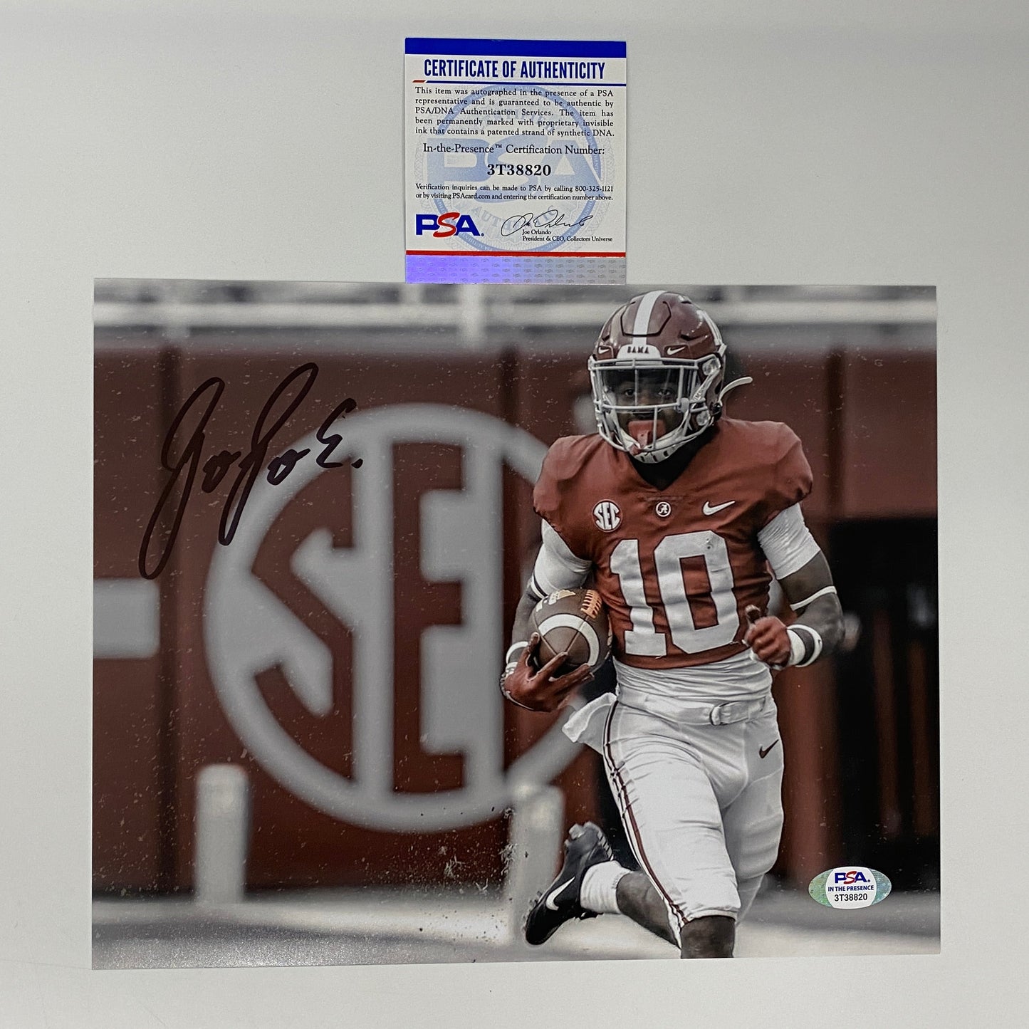 Autographed/Signed JoJo Earle Alabama Crimson Tide 8x10 College Football Photo PSA/DNA COA #2