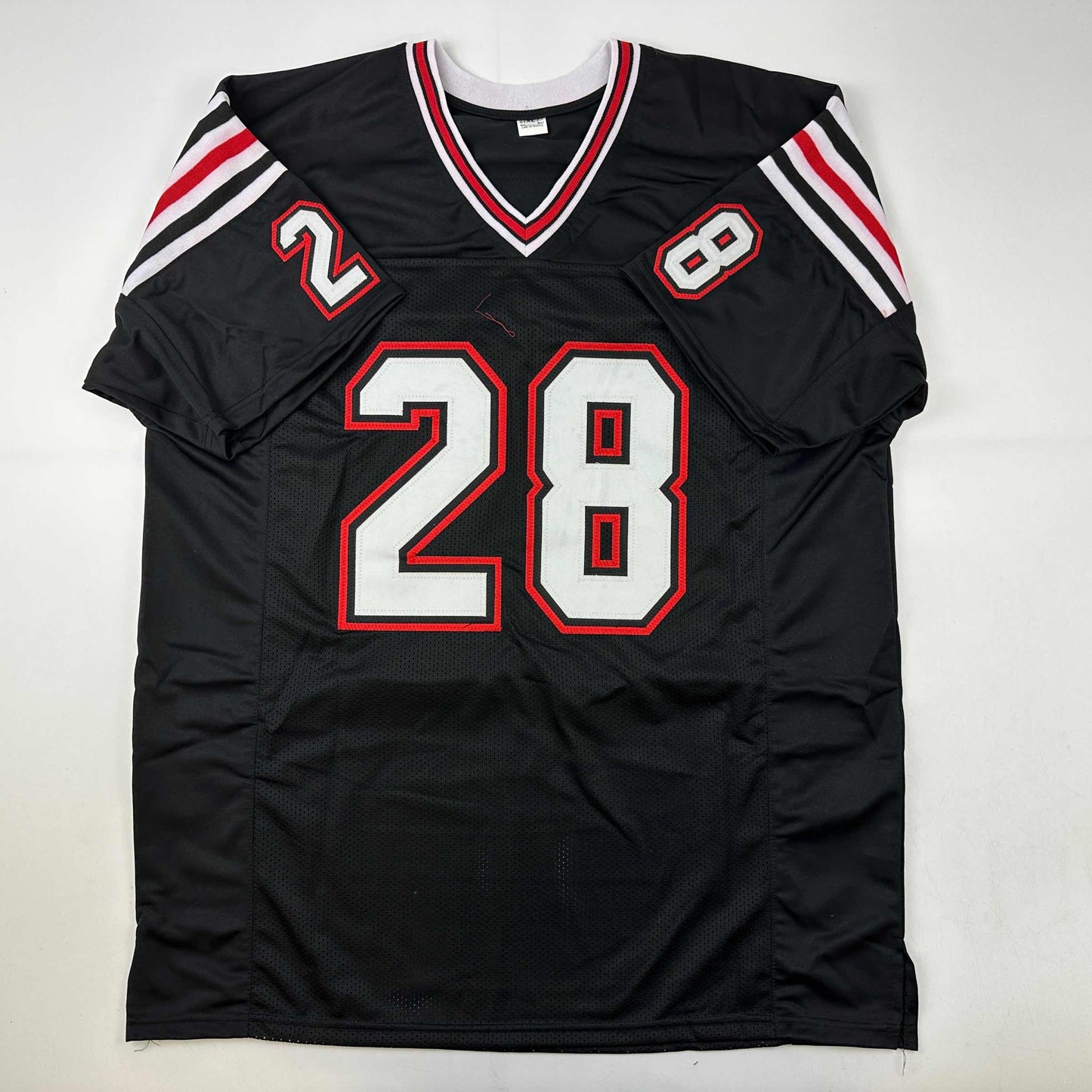 Autographed/Signed Marshall Faulk San Diego State Black College Football Jersey Beckett BAS COA