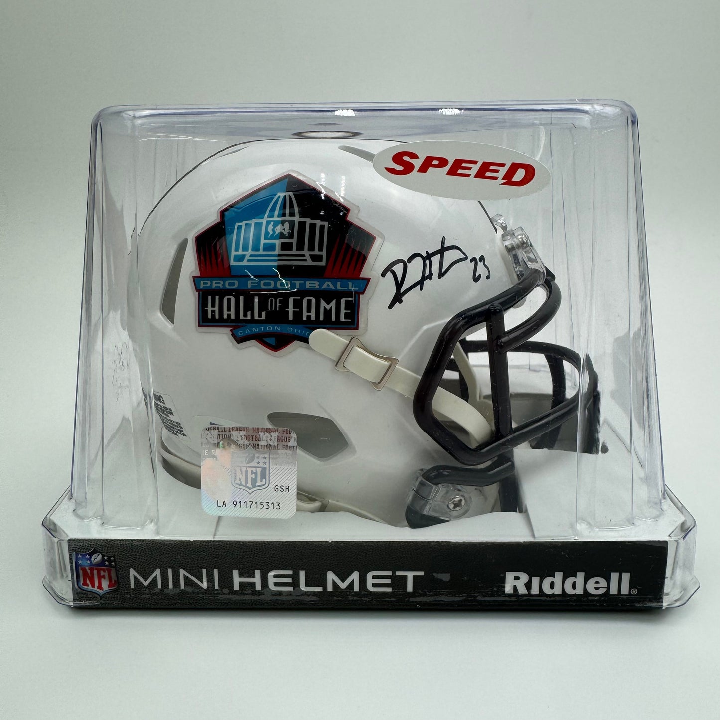 Autographed/Signed Devin Hester Chicago Bears Hall of Fame Mini Football Helmet PSA COA