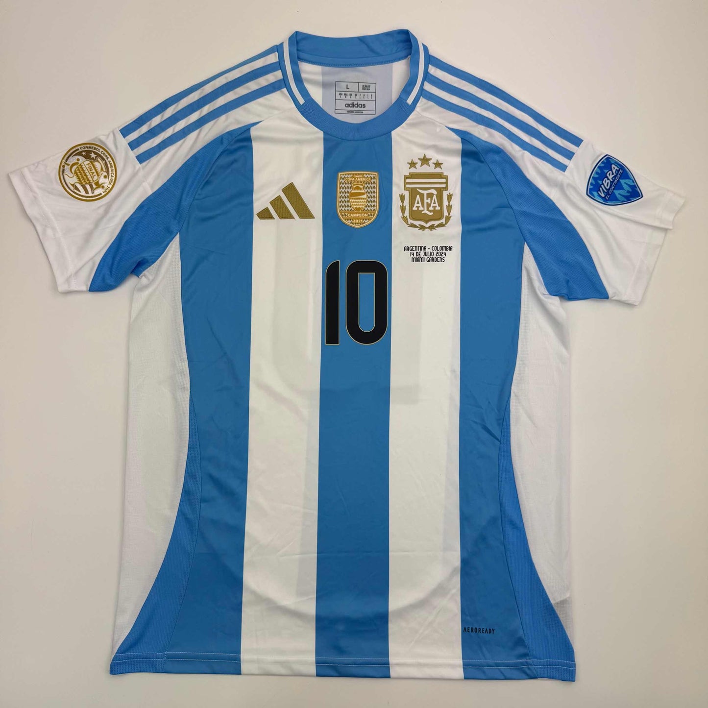 Autographed/Signed Lionel Leo Messi Argentina Blue/White Soccer Jersey Beckett BAS COA
