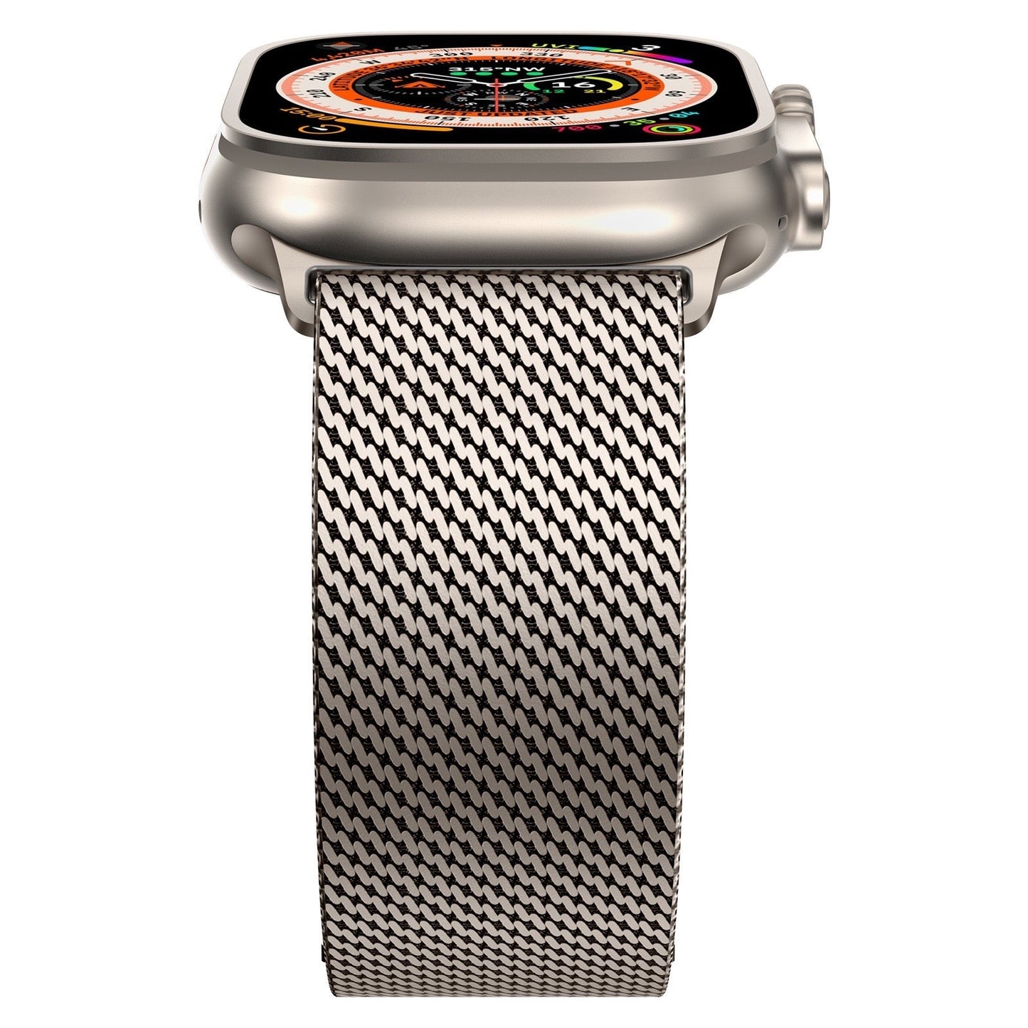 Magnetic Umbrella Buckle Milanese Stainless Steel Strap for Apple Watch