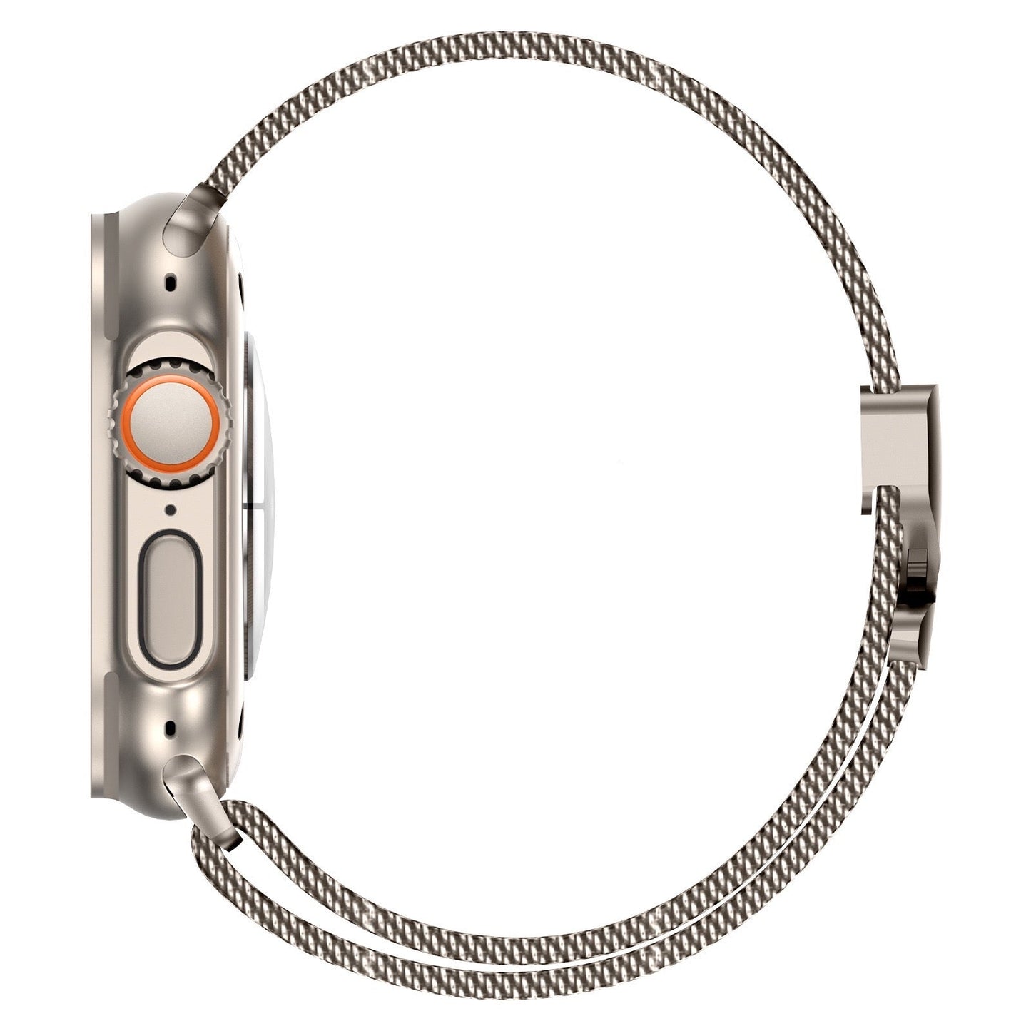 Magnetic Umbrella Buckle Milanese Stainless Steel Strap for Apple Watch