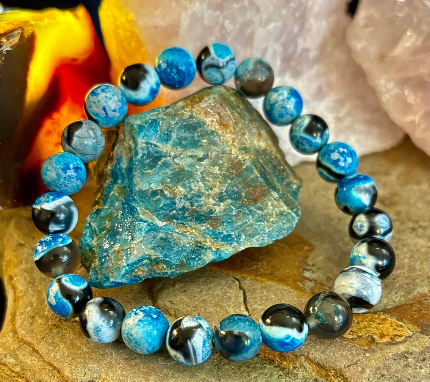 Memory & Focus Bracelet | Natural Bluestone Healing Bracelet for Clarity and Calm