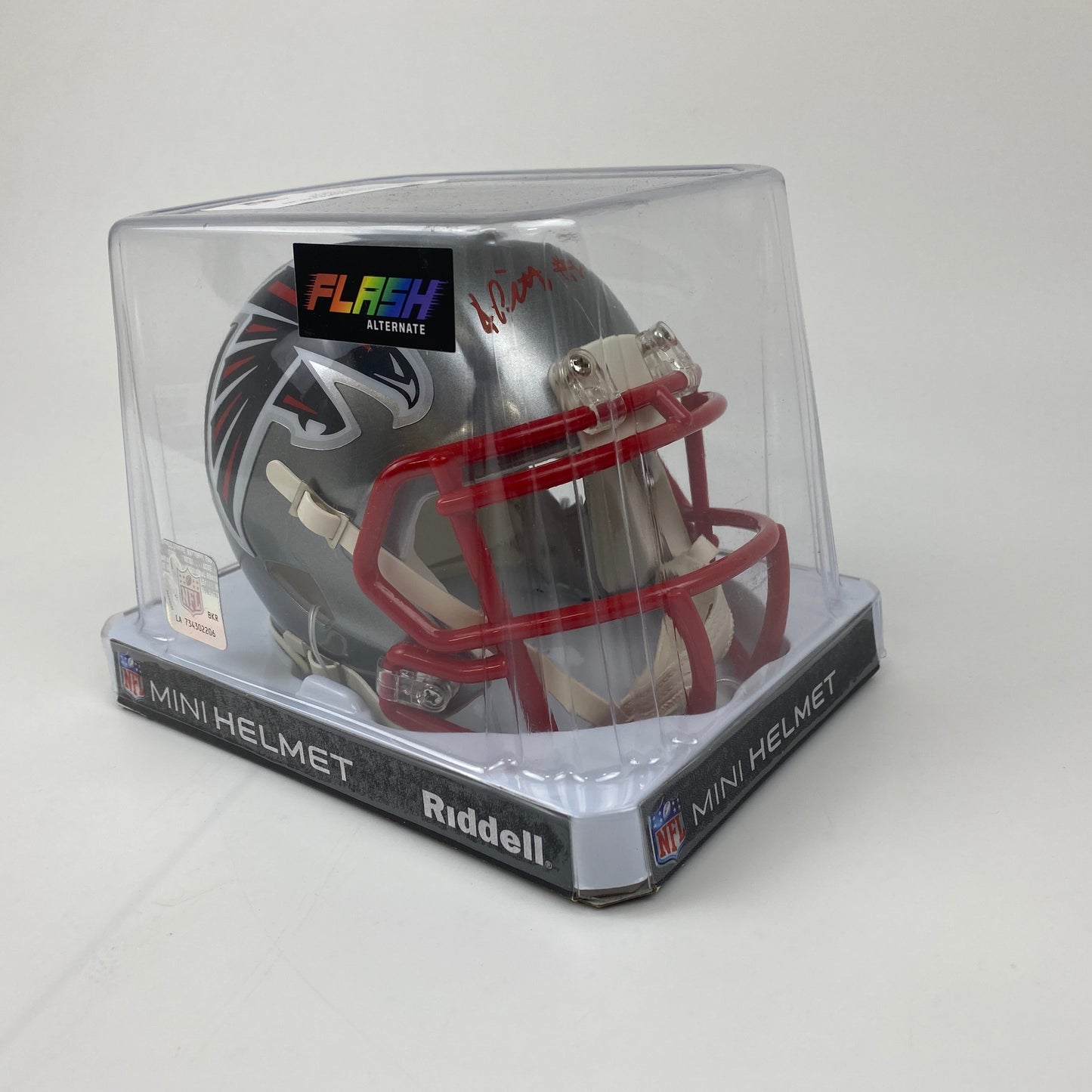 Autographed/Signed Kyle Pitts Atlanta Falcons Flash Football Mini Helmet Beckett BAS COA