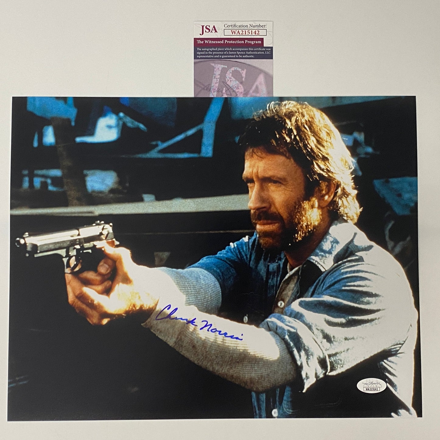 Autographed/Signed Chuck Norris Hero and the Terror 11x14 Movie Photo JSA COA #8